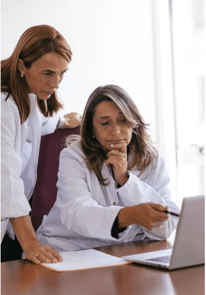 Medical professionals collaborating - Psychological support team consultation